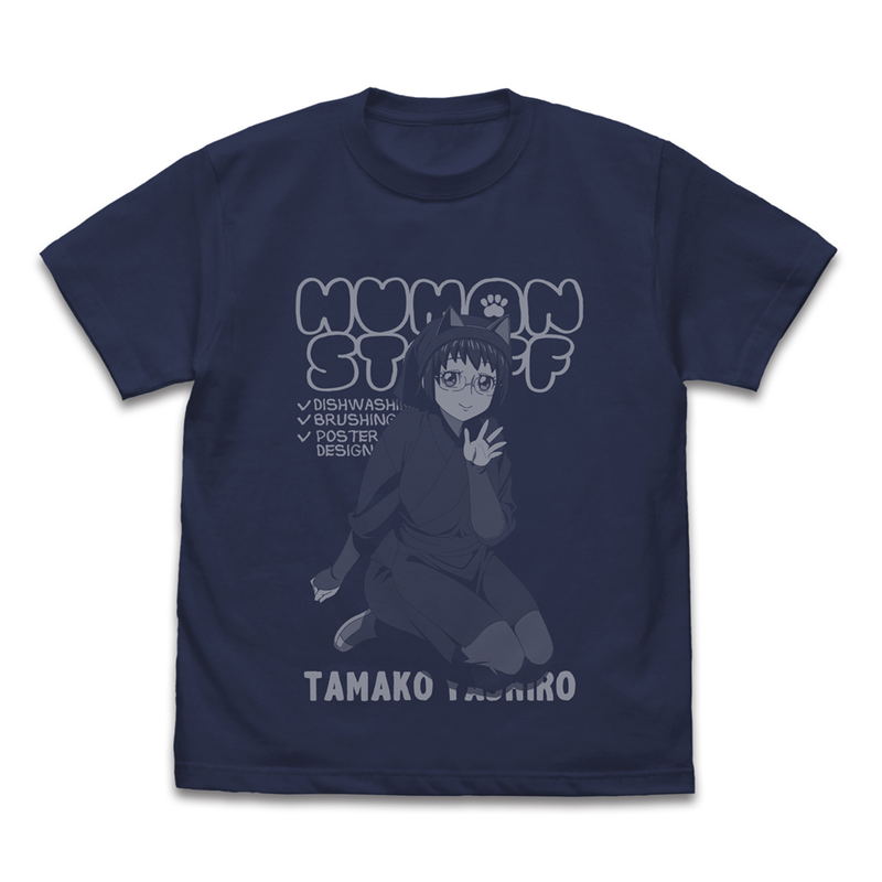 TV Anime Ramen Akaneko - Tamako Yashiro Kuroko's Clerk T-shirt (Indigo | Size XL) image 1