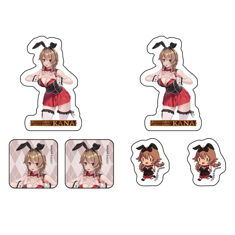 Bunny Garden Kana Mini Sticker Set image 1