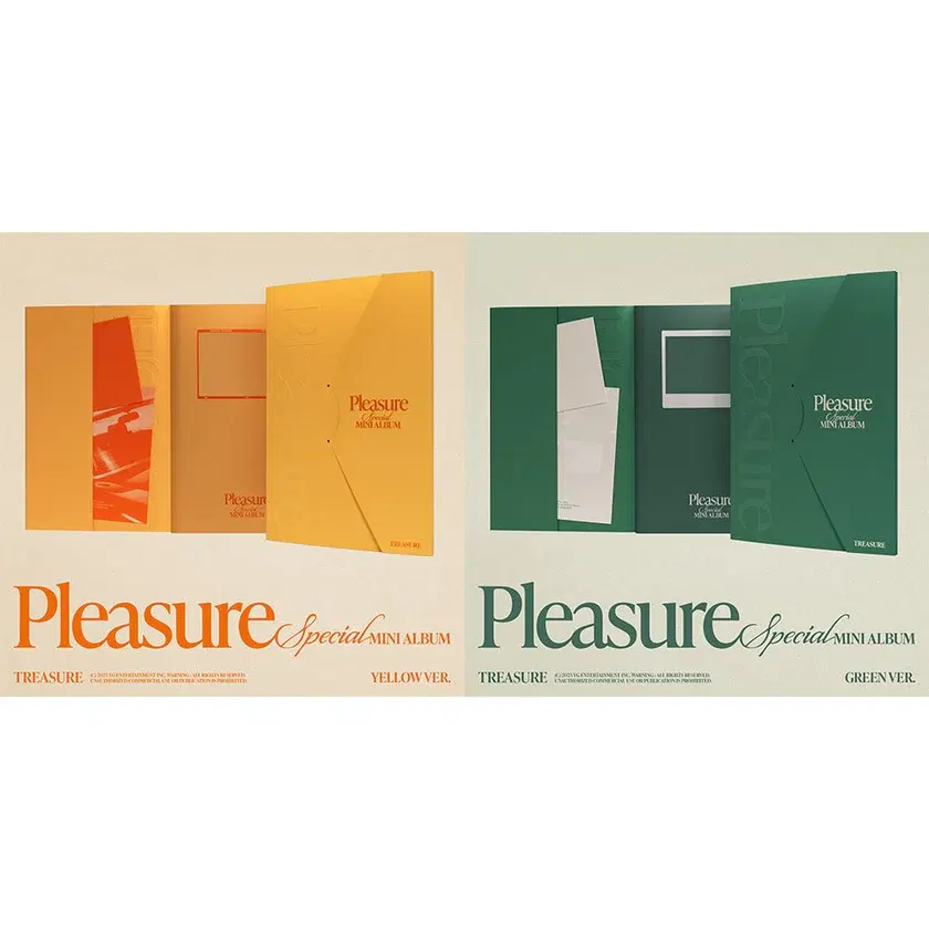 TREASURE - PLEASURE / SPECIAL MINI ALBUM [GREEN VER.] [YELLOW VER ...