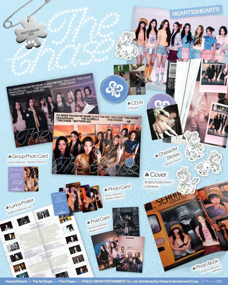 Hearts2Hearts - The Chase / 1st Single Album (PhotoBook Ver.) image 2