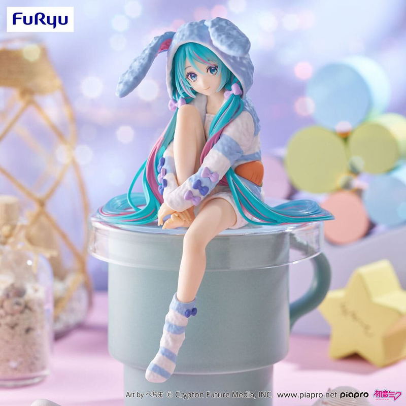 Hatsune Miku Noodle Stopper Figure: Rabbit Ear Hood Pajama Blue Color Ver. (FuRyu) Hatsune Miku Noodle Stopper Figure: Rabbit Ear Hood Pajama Blue Color Ver. (FuRyu)