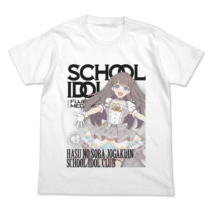 Love Live! Hasunosora Jogakuin School Idol Club - Fujishima Megumi Full Color T-shirt Official Card Game Ver. (White | Size L) image 1