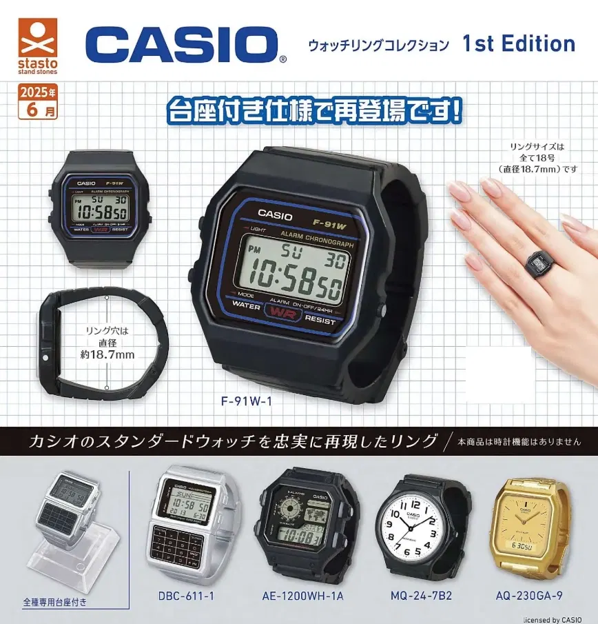 Casio Watch Ring Collection 1st Edition (Random Single)