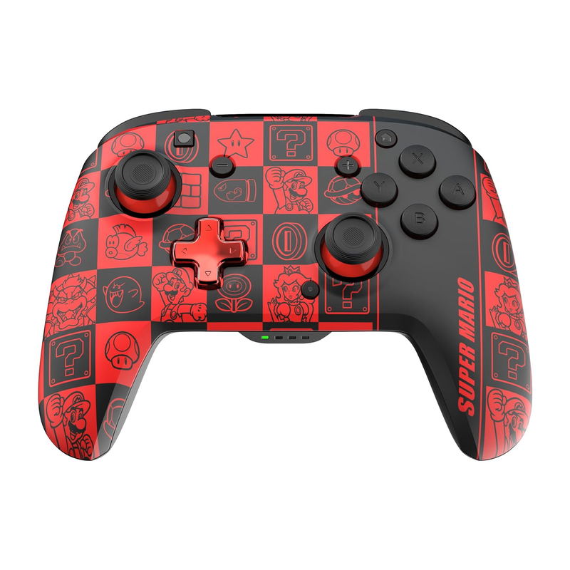 PDP Rematch Glow Wireless Controller for Nintendo Switch (Super Mario Icon) image 1
