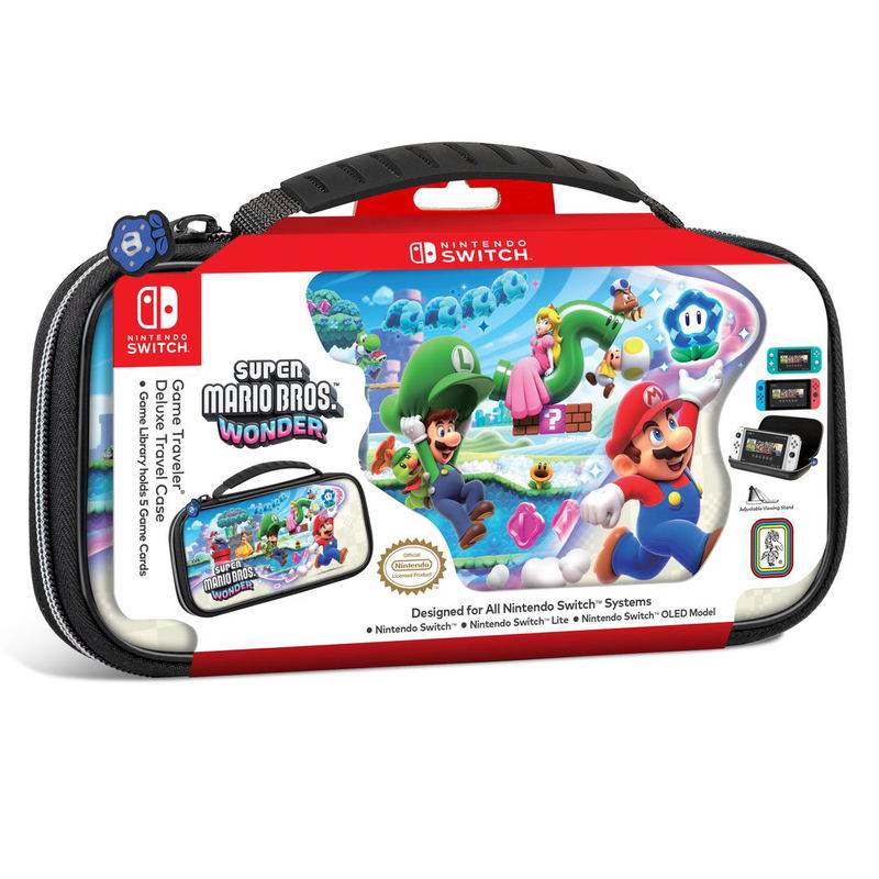 RDS Industries Game Traveler Deluxe Travel Case for Nintendo Switch (Mario Wonder) image 1
