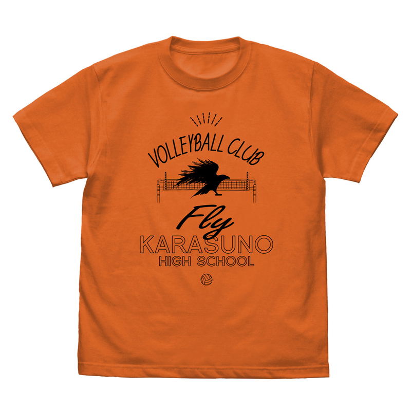Haikyu!! - Karasuno High School Volleyball Club Icon Mark College T-shirt (California Orange | Size M) image 1