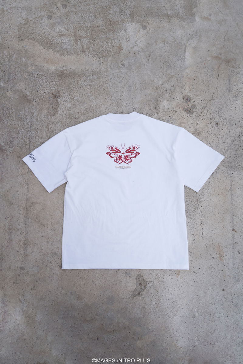 Steins;Gate Makise Kurisu Ink Painting Style White Background Color T-shirt (Size XL) image 2