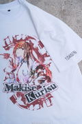 Steins;Gate Makise Kurisu Ink Painting Style White Background Color T-shirt (Size XL) thumbnail 4