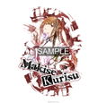Steins;Gate Makise Kurisu Ink Painting Style White Background Color T-shirt (Size XL) thumbnail 6