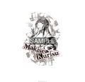 Steins;Gate Makise Kurisu Ink Painting Style White Background Monochrome T-shirt (Size L) thumbnail 4