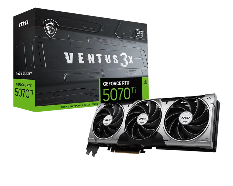 MSI GeForce RTX 5070 Ti 16G Ventus 3X OC, 16GB GDDR7, HDMI, 3x DP image 2