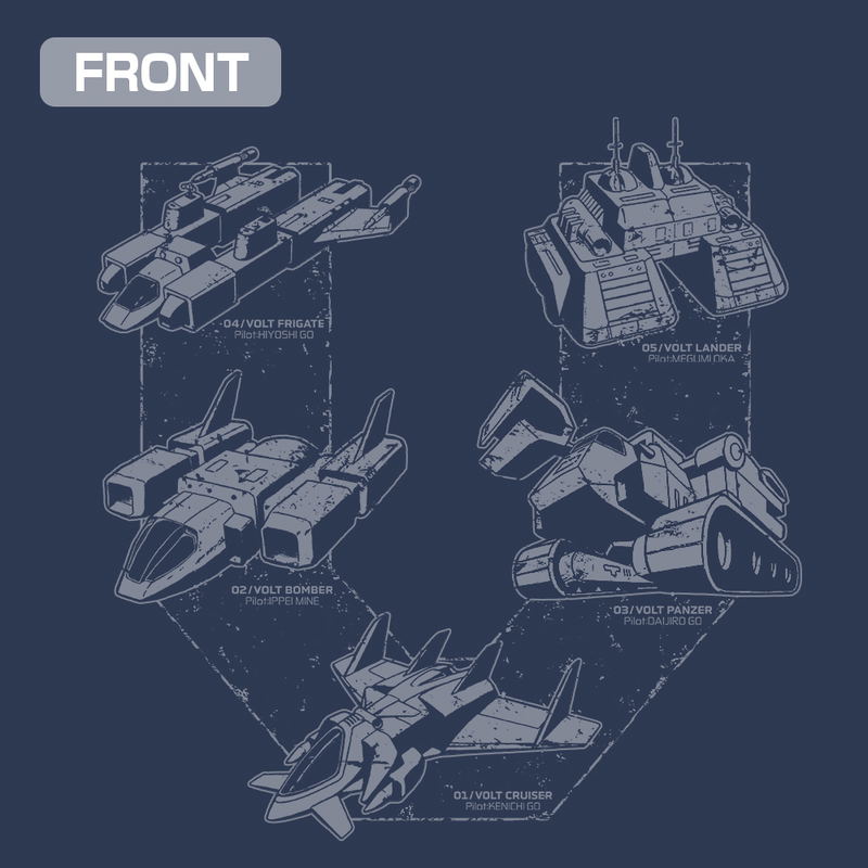 Chodenji Machine Voltes V - Volt Machine T-shirt (Slate | Size XL) image 2