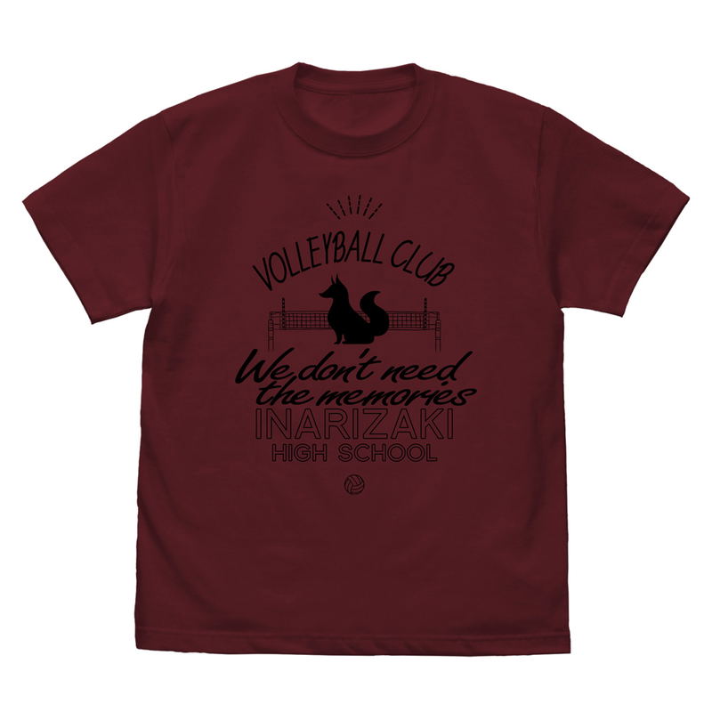 Haikyu!! - Inarizaki High School Volleyball Club Icon Mark College T-shirt (Burgundy | Size L) image 1