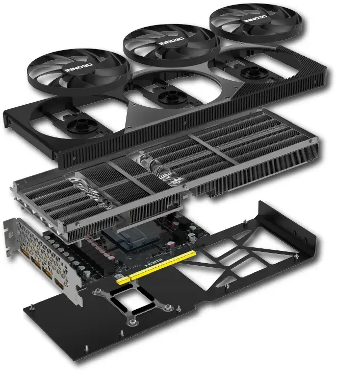 INNO3D GeForce RTX 5070 Ti X3 OC, 16GB GDDR7, HDMI, 3x DP İçin Desktop
