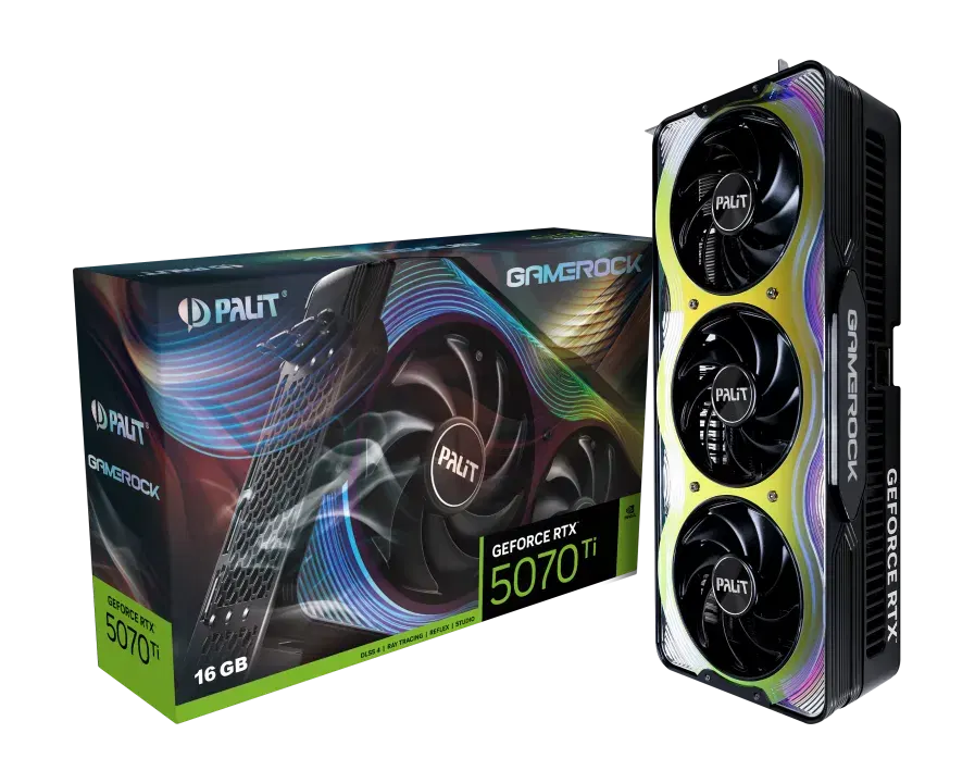 Palit GeForce RTX 5070 Ti GameRock, 16GB GDDR7, HDMI, 3x DP for