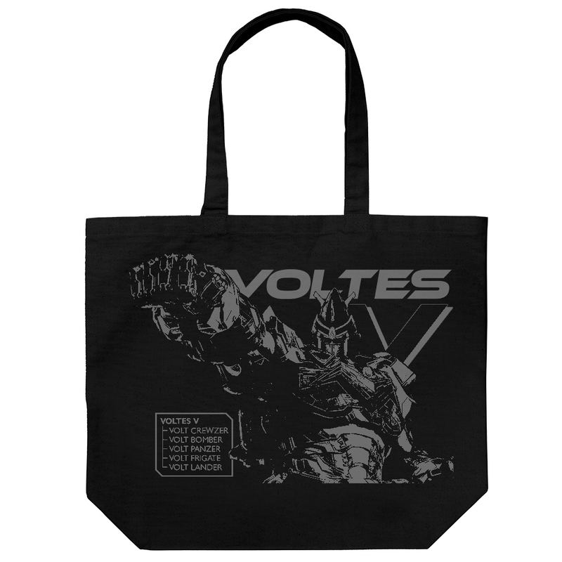 Voltes V Legacy Large Tote Bag (Black) image 1