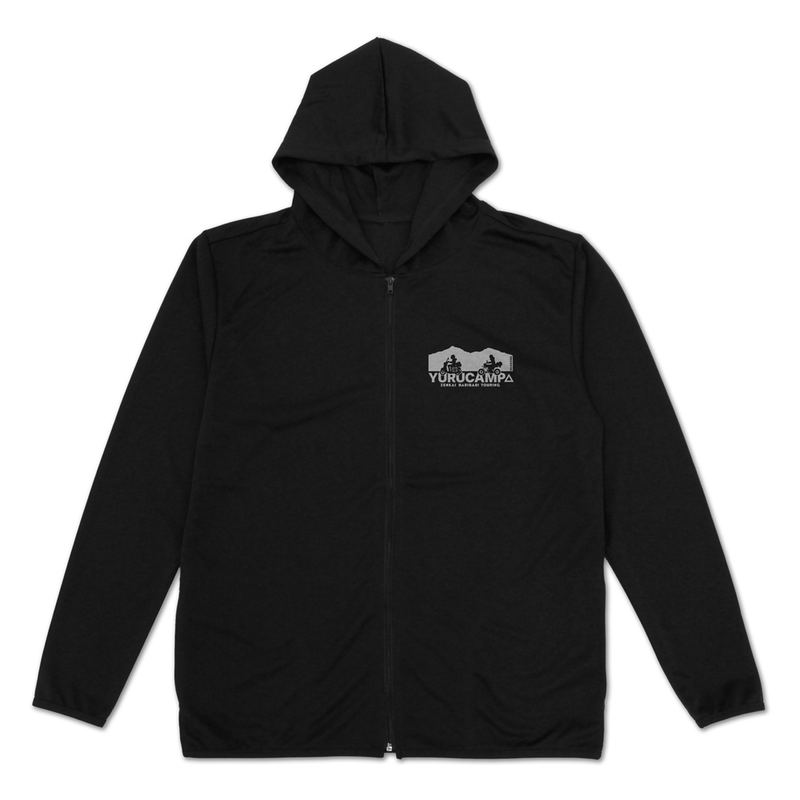 Yuru Camp Season 3 - Rin & Ayano Touring Thin Dry Hoodie (Black | Size XXL) image 3