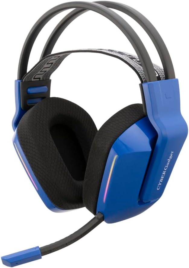 Cyber Gadget Wireless Gaming Headset for PlayStation 5 / Switch / PC (Blue) image 3