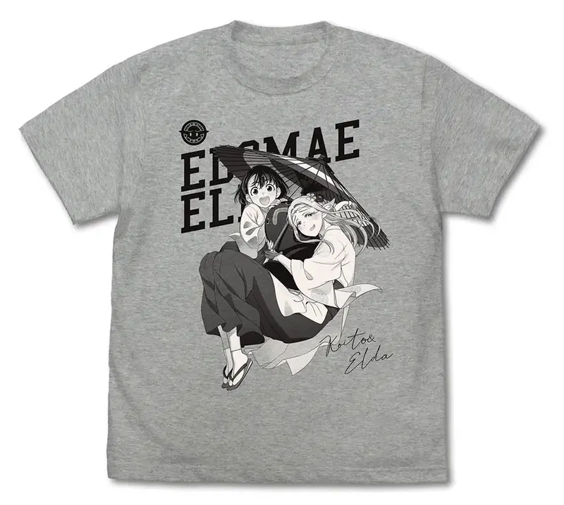 Otaku Elf - Original Version Elda & Koito T-shirt (Mix Gray | Size S) image 1