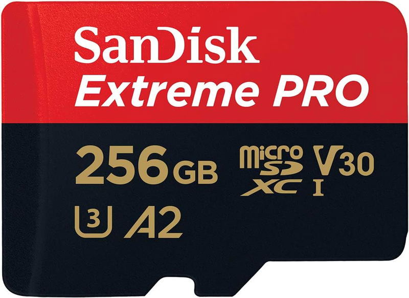 SanDisk Extreme PRO R200/W140 microSDXC Kit, UHS-I U3, A2, Class 10 (256GB) image 1