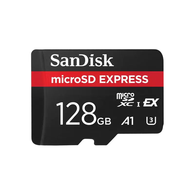 SanDisk microSD Express Card, UHS-I U3, A1, Class 10 (128GB) image 1