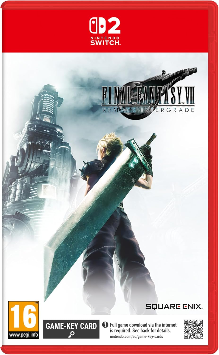 Final Fantasy VII Remake Intergrade Game Key Cart for Nintendo