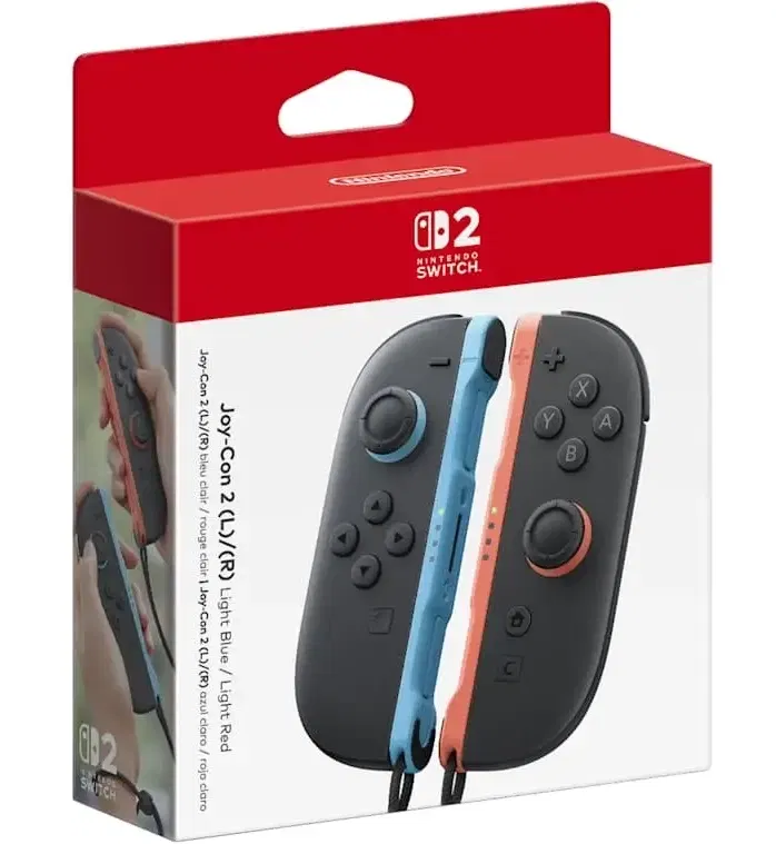 Nintendo Switch 2 Joy-Con Controllers (Light Blue/Light Red) image 1