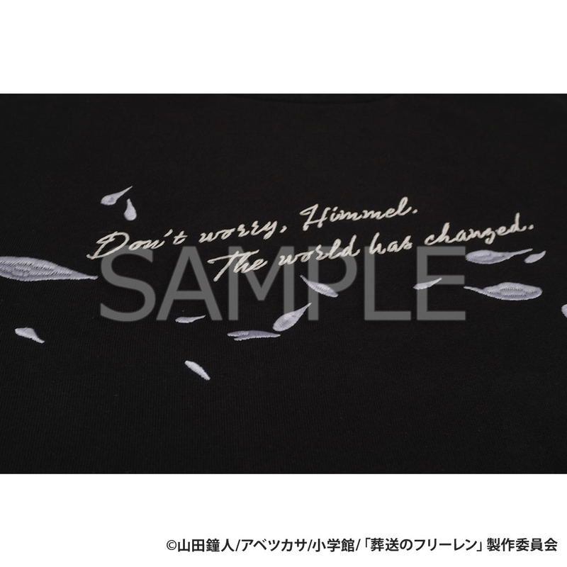 Frieren: Beyond Journey's End AMICIS Blue-Moon Weed Flower T-shirt (Black | Size L) image 2