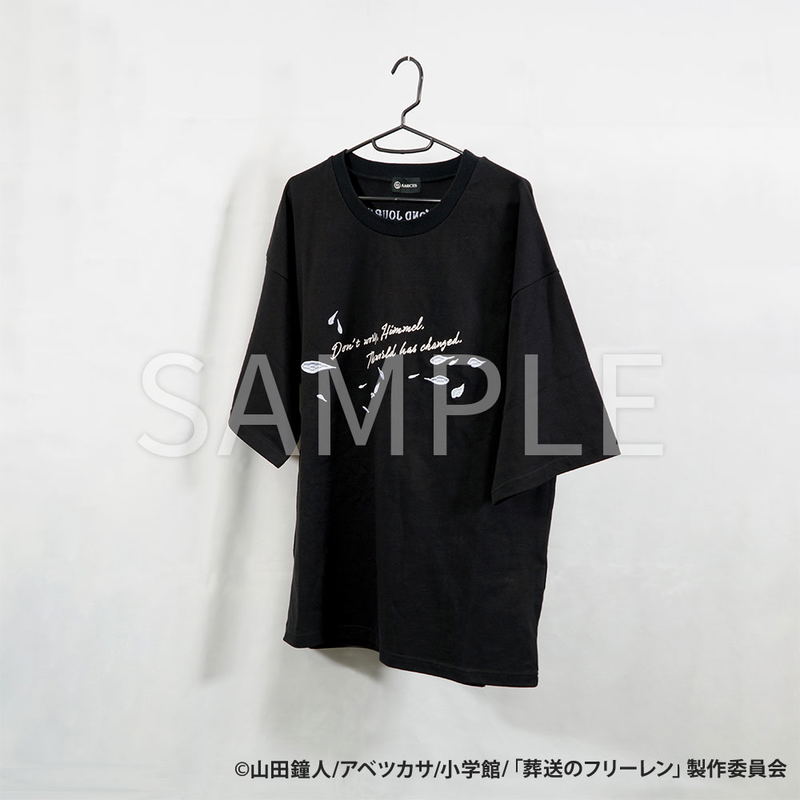 Frieren: Beyond Journey's End AMICIS Blue-Moon Weed Flower T-shirt (Black | Size L) image 4