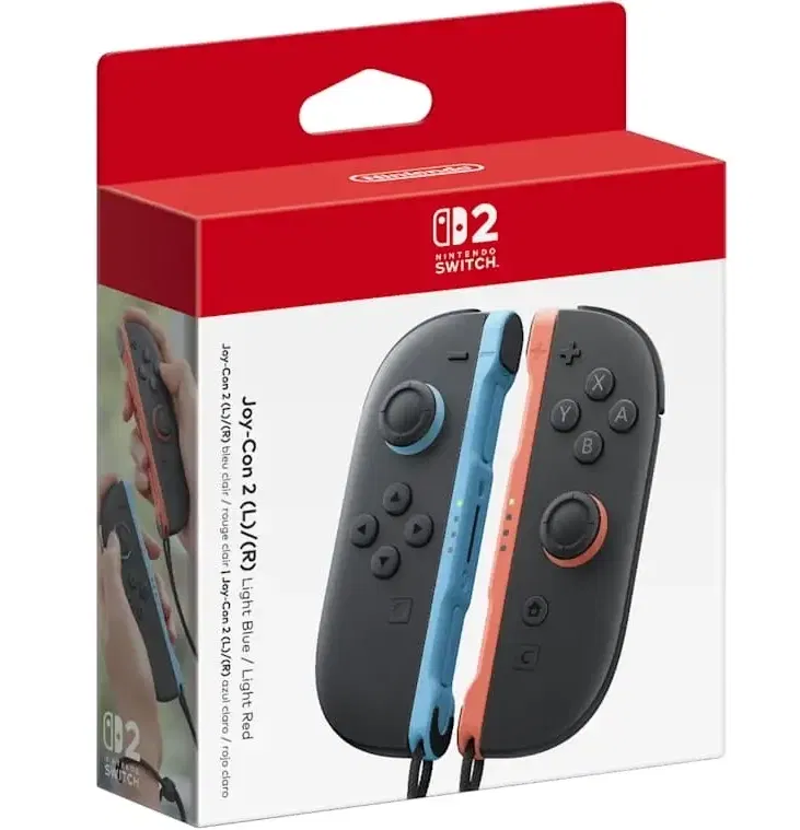 Nintendo Switch 2 Joy-Con Controllers (Light Blue/Light Red) image 1