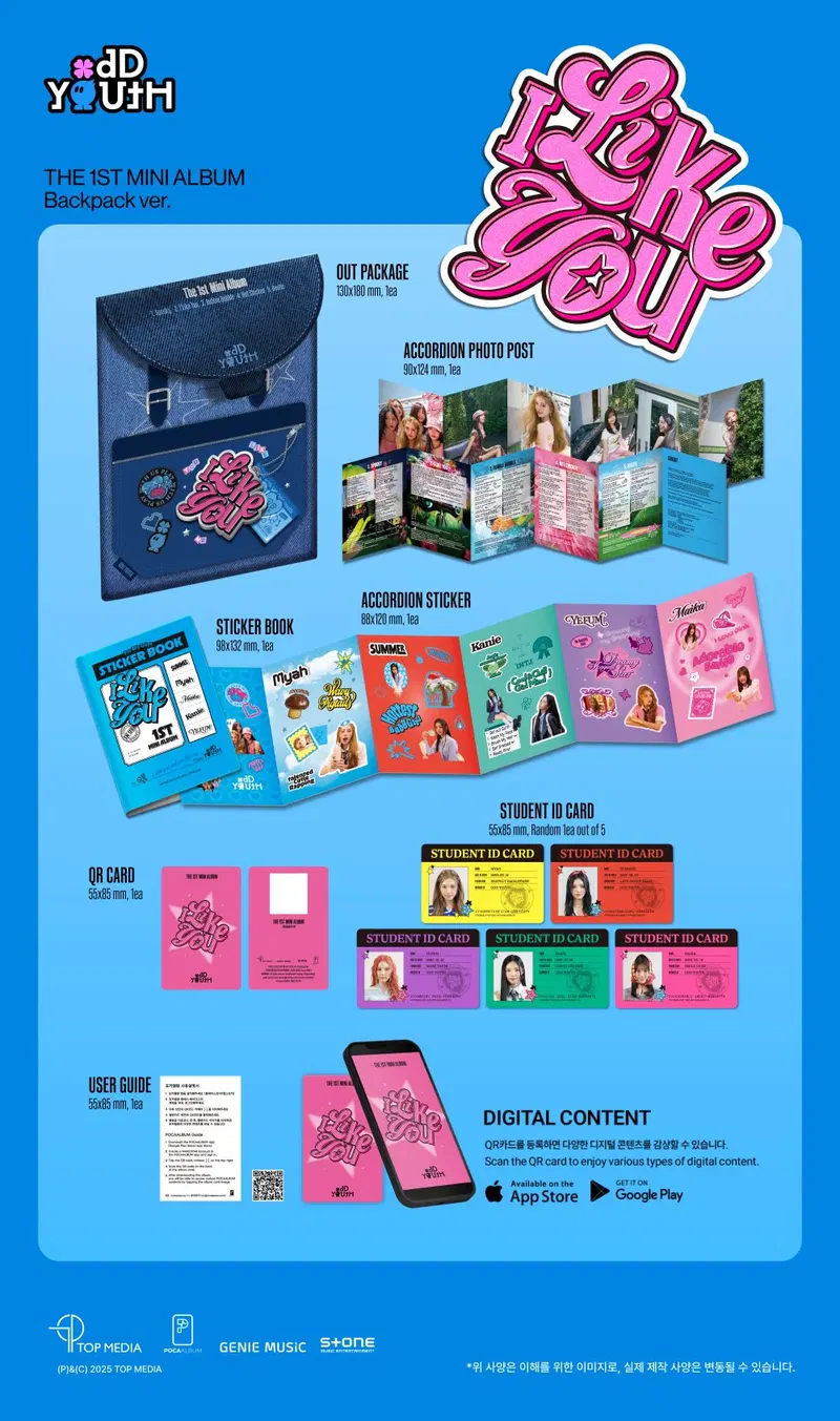 ODD YOUTH - I LIKE YOU / 1ST MINI ALBUM (Backpack ver.) image 2