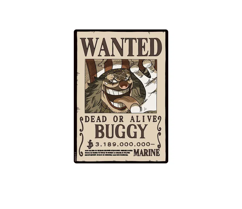 One Piece Wanted Poster Mouse Pad Vol. 5 Buggy image 1