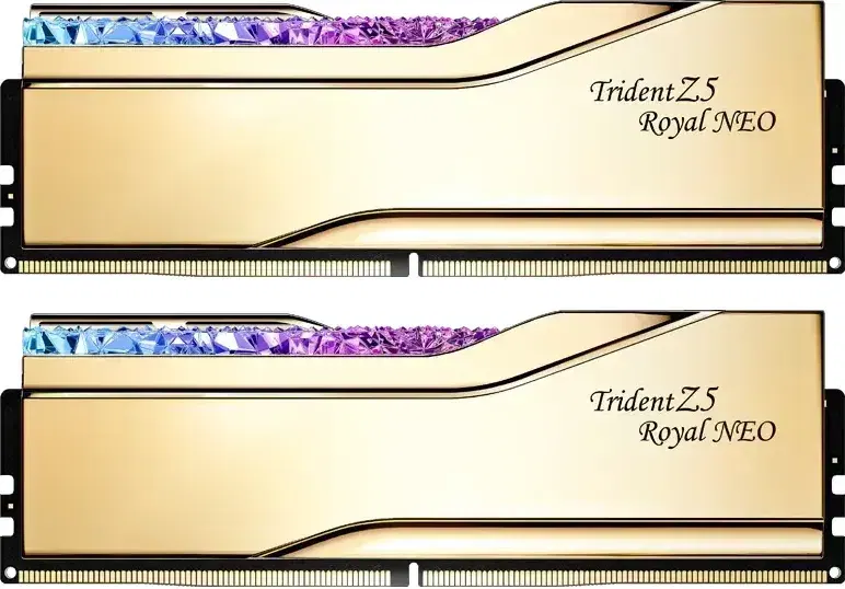 G.Skill Trident Z5 Royal NEO RGB Gold DIMM Kit (DDR5-6000, CL28-36-36-96 96GB) image 1