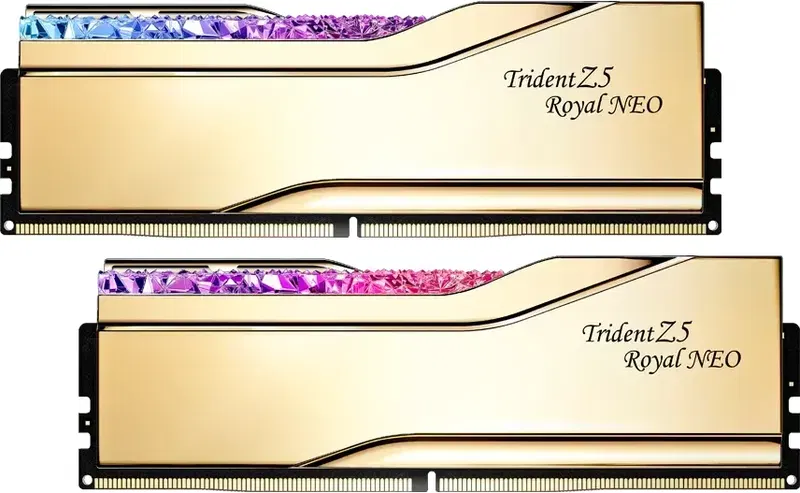 G.Skill Trident Z5 Royal NEO RGB Gold DIMM Kit (DDR5-6000, CL28-36-36-96 96GB) image 2