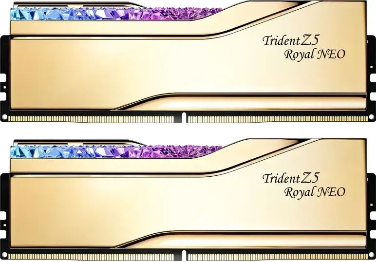 G.Skill Trident Z5 Royal NEO RGB Gold DIMM Kit (DDR5-6000 CL26-36-36-96 32GB) image 1