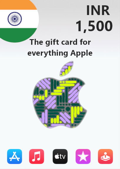 Apple Gift Card 1500 INR | India Account digital