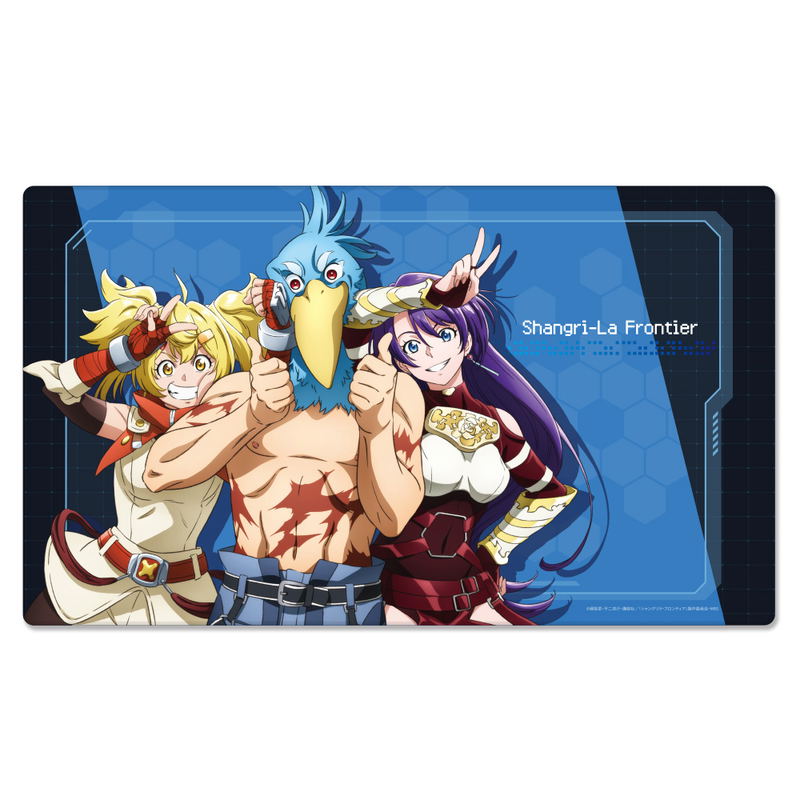 Shangri-La Frontier Rubber Mat Sunraku & Arthur Pencilgon & OiKatzo image 1
