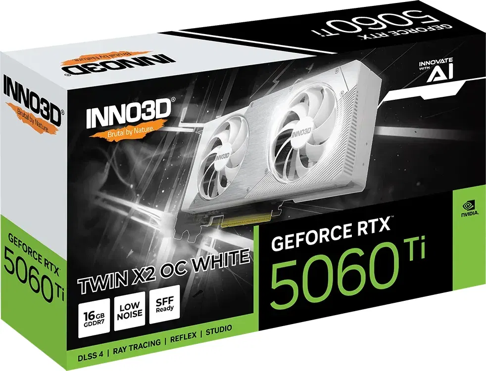 INNO3D GeForce RTX 5060 Ti, 16GB GDDR7, HDMI, 3x DP (Twin X2 OC
