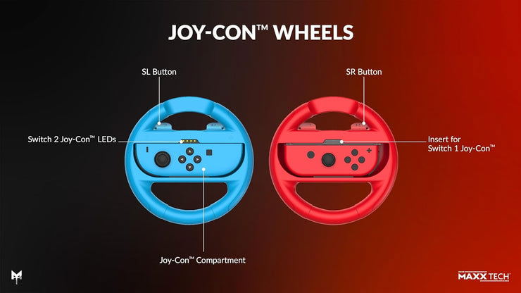 Maxx Tech Joy-con Wheels & Grips Kit for Nintendo Switch 2 & 1 image 3