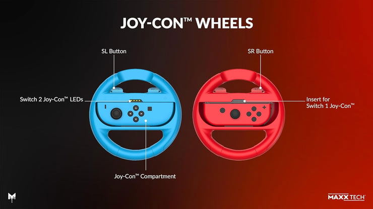 Maxx Tech Joy-con Wheels & Grips Kit for Nintendo Switch 2 & 1 image 4