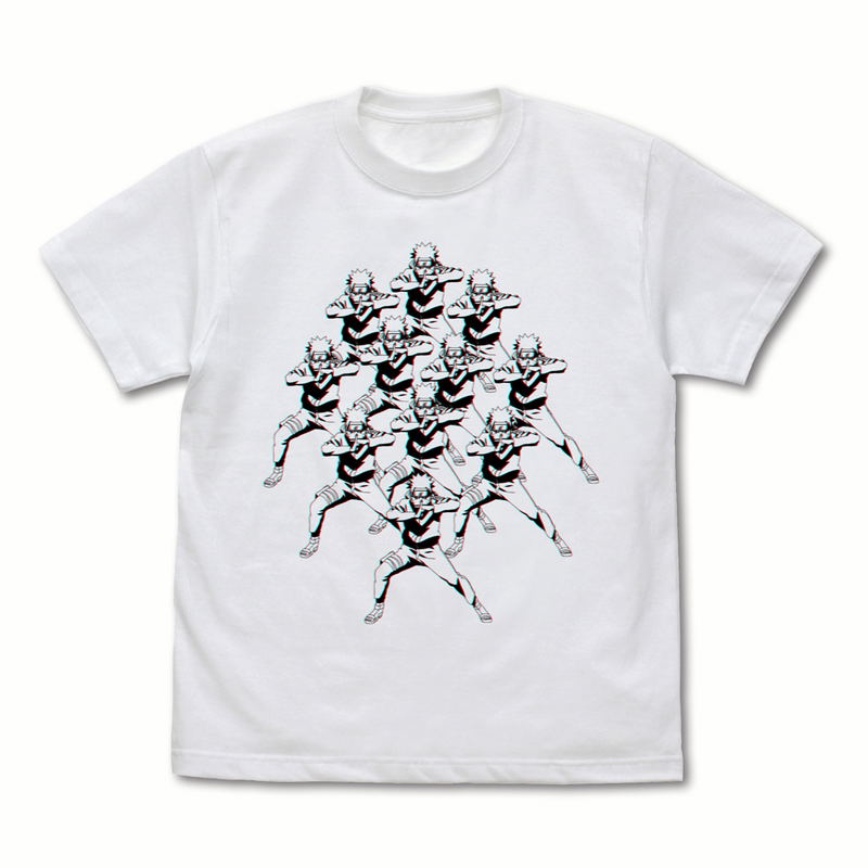 Naruto Shippuden - Uzumaki Naruto Shadow Clone Technique T-shirt (White | Size S) image 1