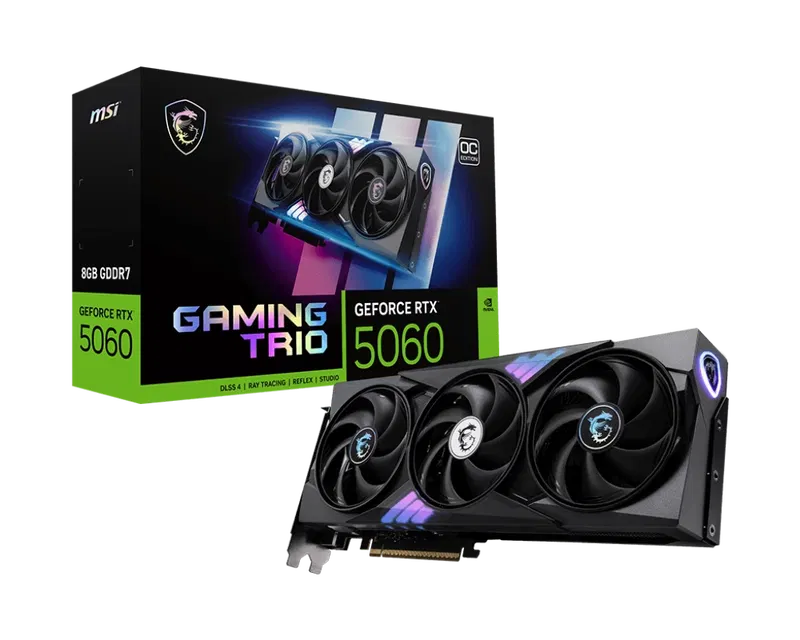 MSI GeForce RTX 5060 8G Gaming Trio OC, G5060-8GTC, 8GB GDDR7, HDMI, 3x DP image 5