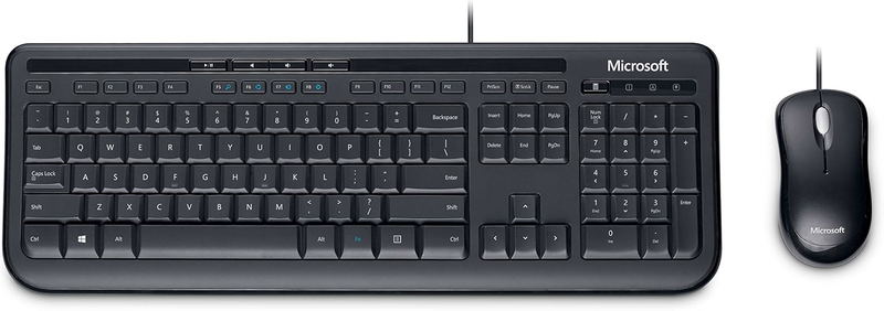 Microsoft 600 Wired Desktop Keyboard Mouse Combo (Black) image 1