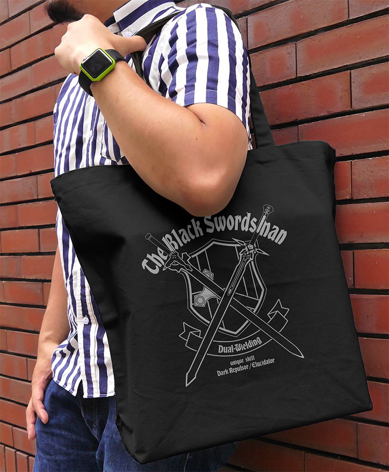 Sword Art Online - The Black Swordsman Large Tote Bag Ver.2.0 (Black) image 2