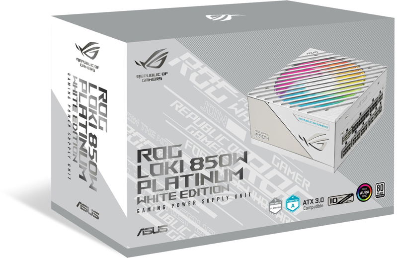 ASUS ROG Loki Platinum White Edition, ROG-LOKI-850P-WHITE-SFX-L-GAMING, 850W SFX-L, ATX 3.0 image 1