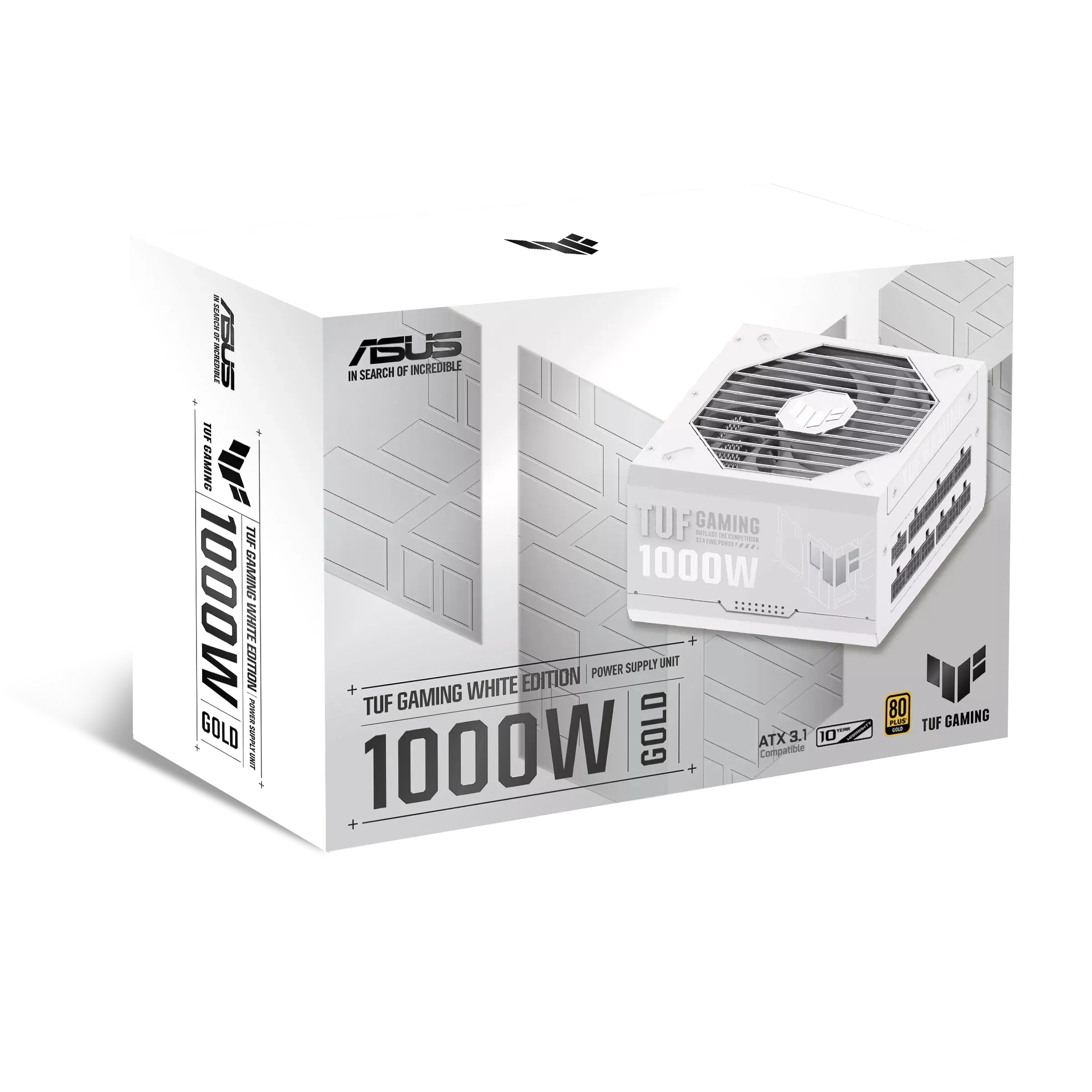 ASUS TUF Gaming Gold, TUF-GAMING-1000G, 1000W ATX 3.0 (White