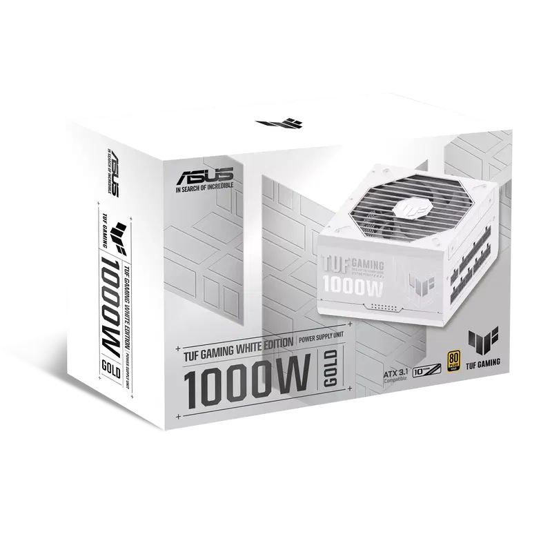 ASUS TUF Gaming Gold, TUF-GAMING-1000G White Edition, 1000W ATX 3.0 image 1