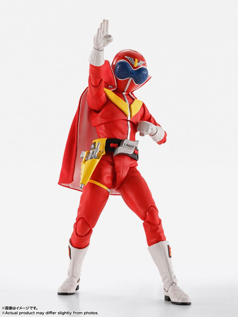S.H.Figuarts (Shinkocchou Seihou) Himitsu Sentai Gorenger: Akaranger Super Sentai 50th Anniversary Ver. (First Limited Edition with Base) image 2
