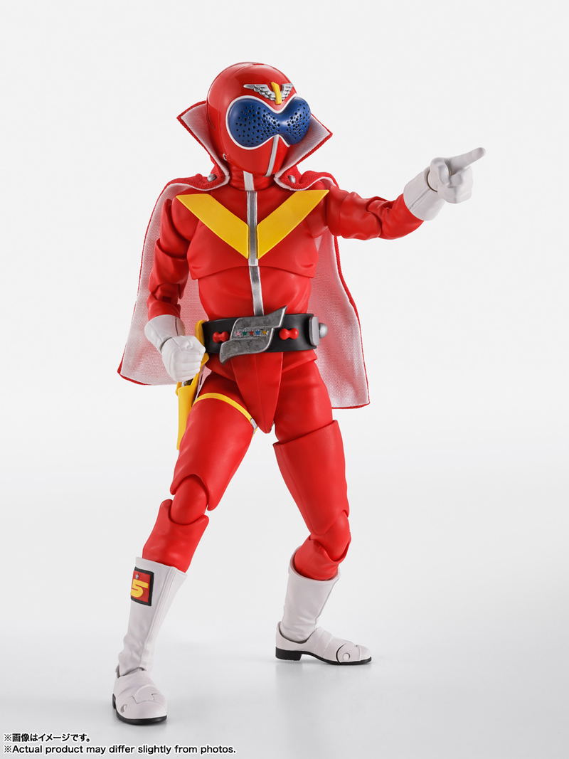 S.H.Figuarts (Shinkocchou Seihou) Himitsu Sentai Gorenger: Akaranger Super Sentai 50th Anniversary Ver. (First Limited Edition with Base) image 4