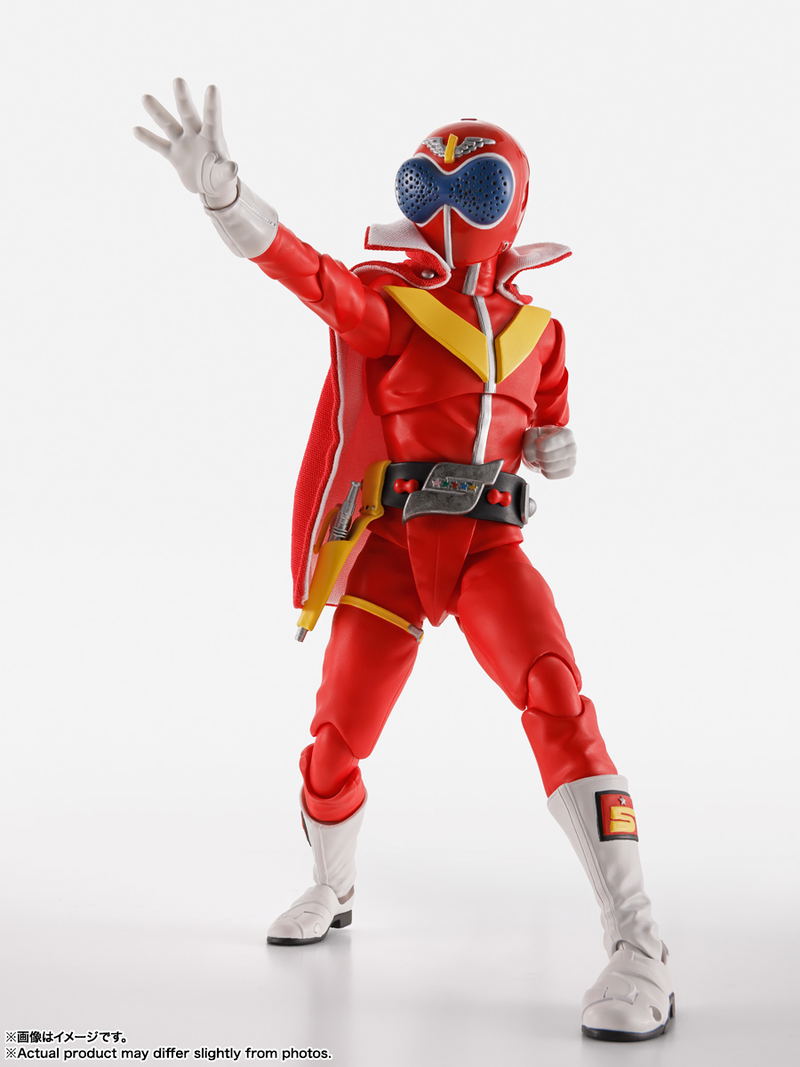 S.H.Figuarts (Shinkocchou Seihou) Himitsu Sentai Gorenger: Akaranger Super Sentai 50th Anniversary Ver. (First Limited Edition with Base) image 5